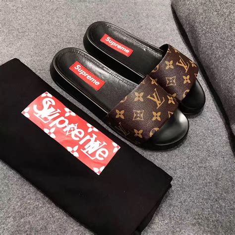 louis vuitton $100|Louis Vuitton slippers.